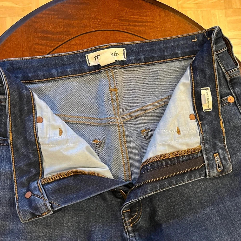 Madewell curvy high-rise skinny jeans. Soft, slimming, stretchy. Medium Blue. 28 - Picture 7 of 13